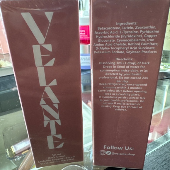 Two unopened velante tanning drops - Picture 2 of 2